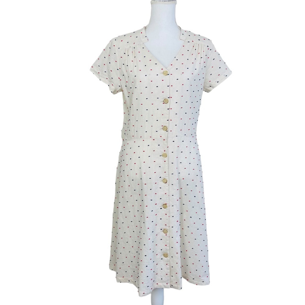 Archerie NYC Midi Short Sleeve Button Down Belted Dress 10 - Picture 3 of 12